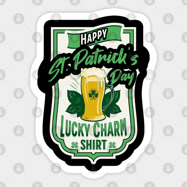 Happy St Patrick's Day Lucky Shamrock Sticker by Barts Arts